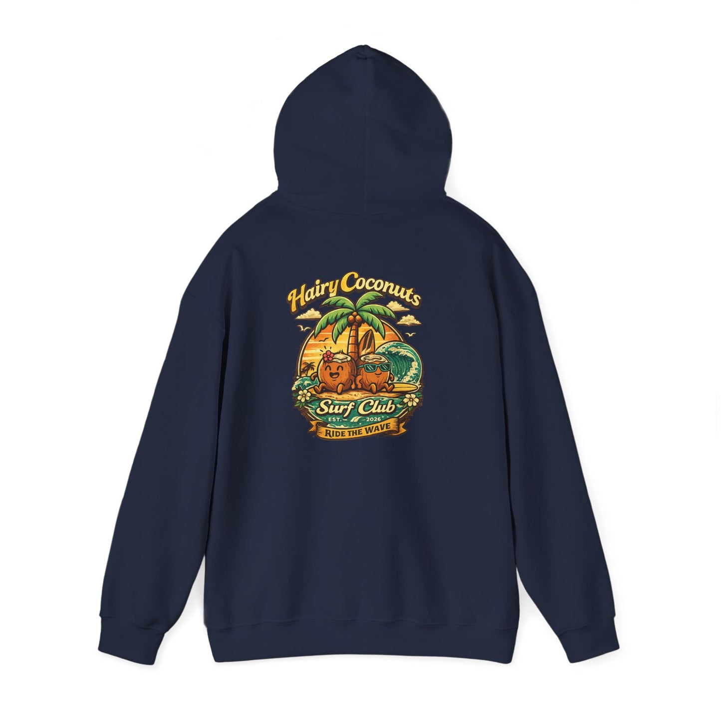 Hairy Coconuts Retro Surf Club Unisex Hoodie