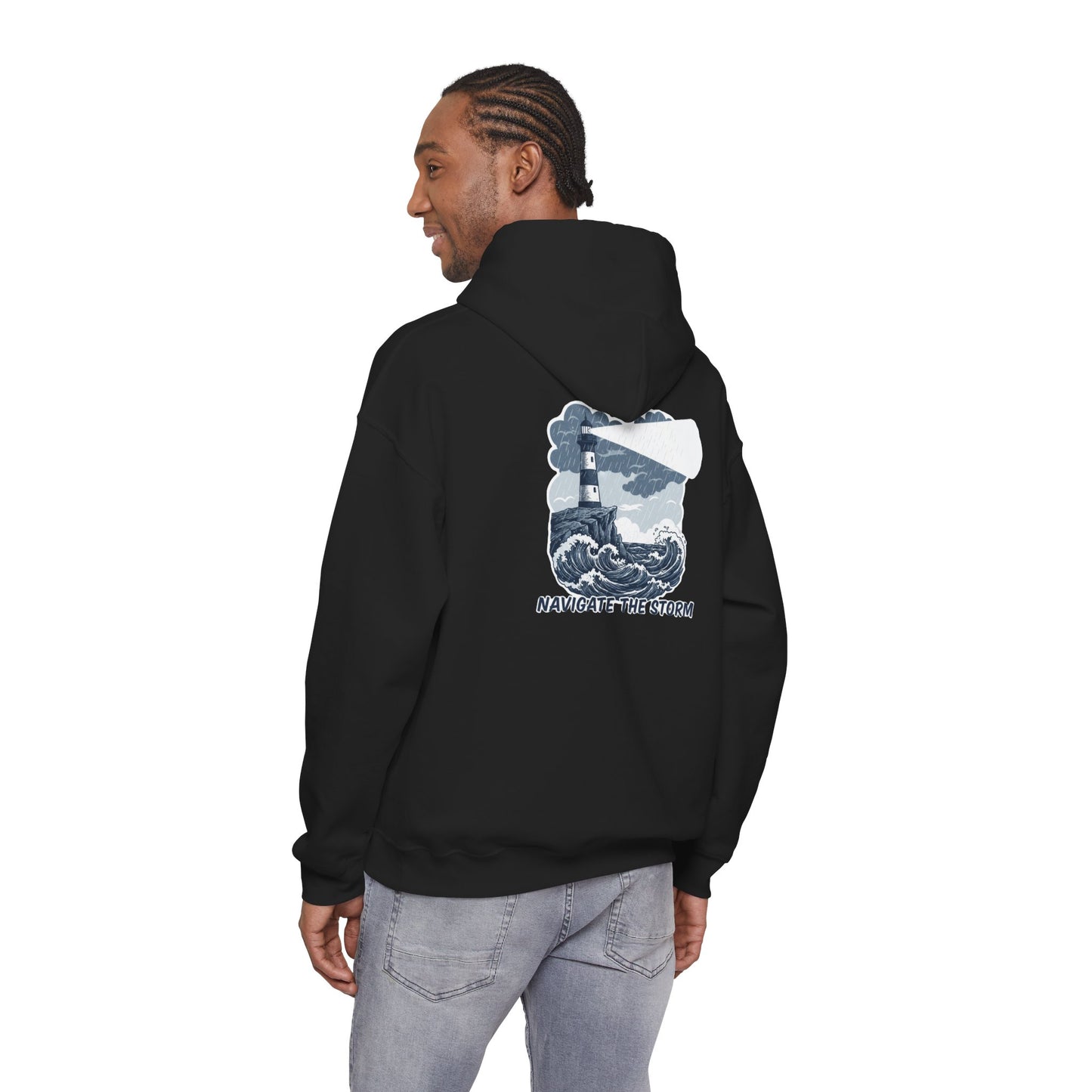 Navigate The Storm Lighthouse - Unisex Hoodie