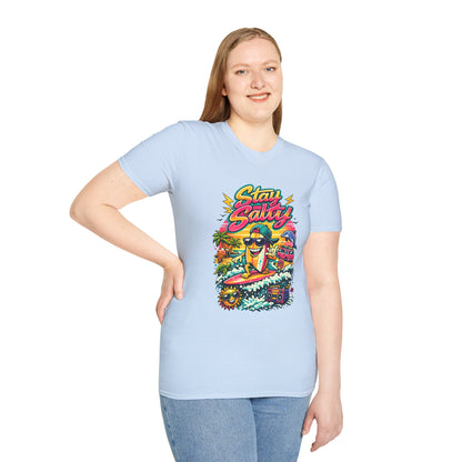 Stay Salty Beach T-Shirt — Retro Surf Cartoon Graphic Tee