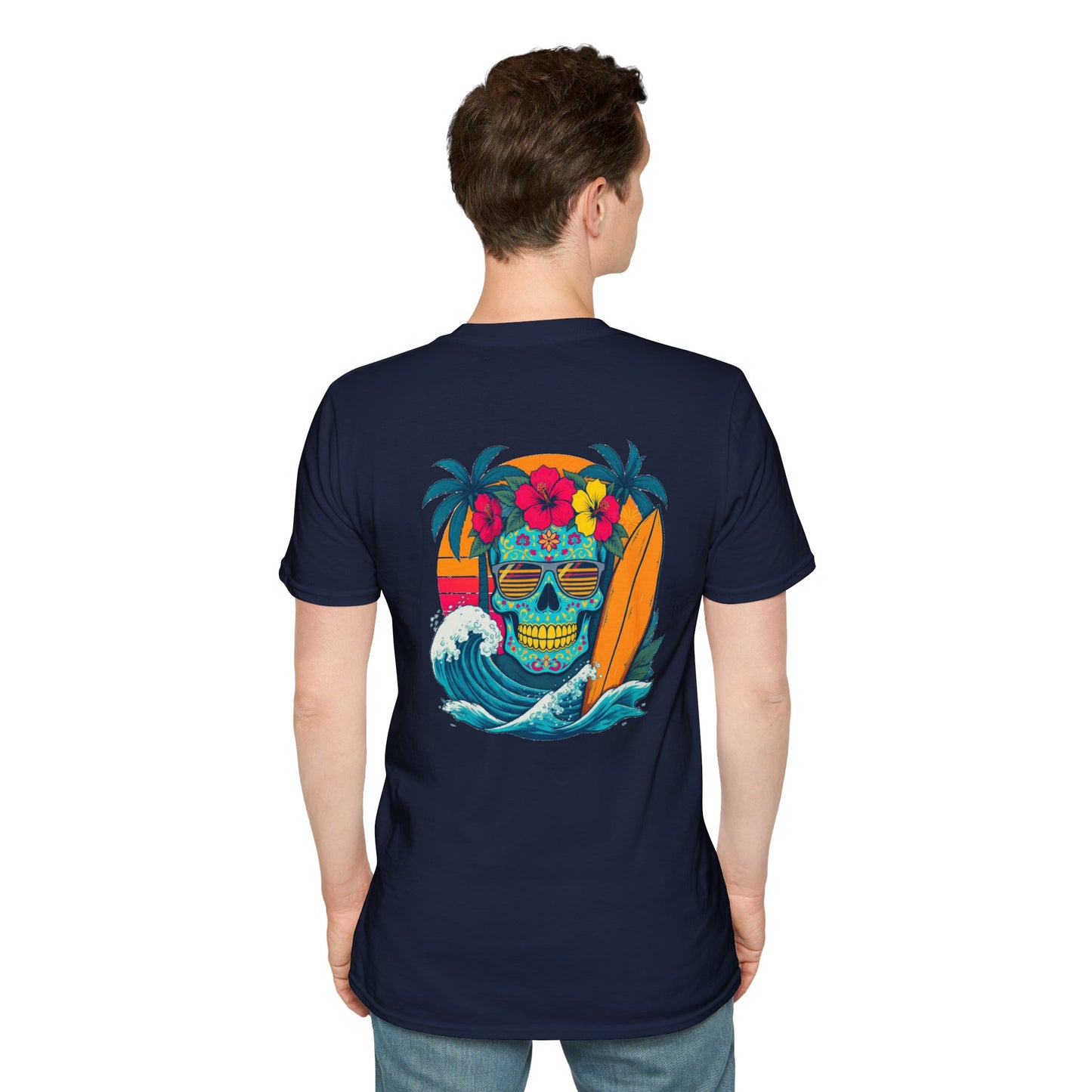 Candy Skull Surfer - Unisex Tee