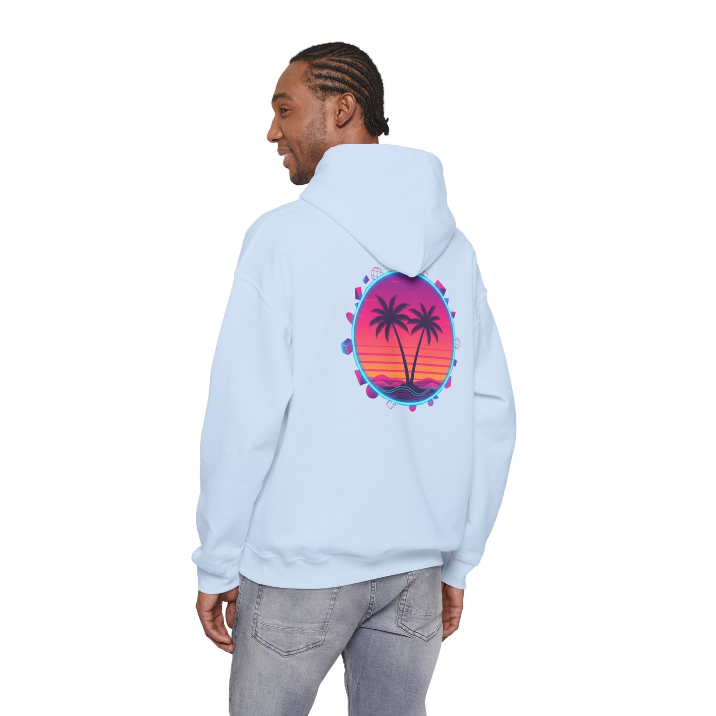 Retro Sunset Palm Beach - Unisex Hoodie
