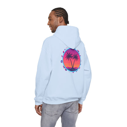 Retro Sunset Palm Beach - Unisex Hoodie