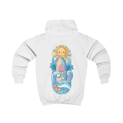 Cute Surfboard & Dolphin - Kids Hoodie