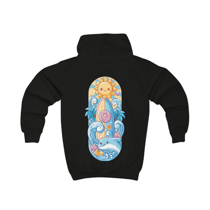 Cute Surfboard & Dolphin - Kids Hoodie