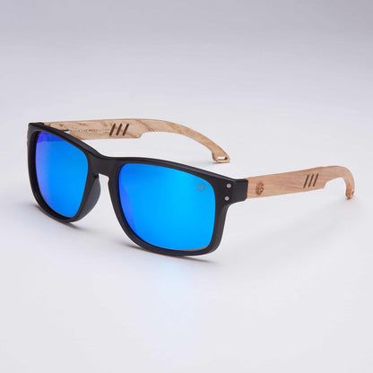 Bells Beach –Union of Surf Mens Polarised Sunglasses with Real Wood Arms