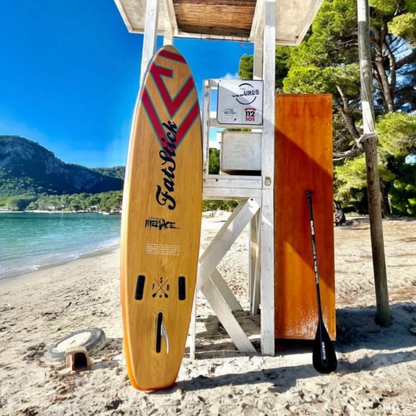Wooden Menace 11'2 Inflatable Paddle Board | SUP With Seat