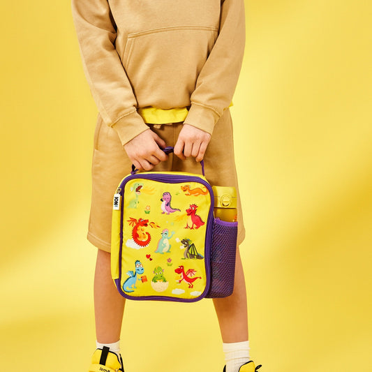 Kids Lunch Bag, Insulated, Dragons, Medium