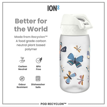 Leak Proof Kids Water Bottle, Recyclon, Butterflies, 350ml (12oz)