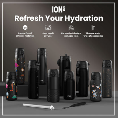 Leak Proof Slim Water Bottle, Recyclon, Celestial Universe, 500ml (18oz)