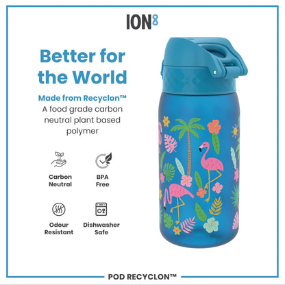 Leak Proof Kids Water Bottle, Recyclon, Flamingos, 350ml (12oz)