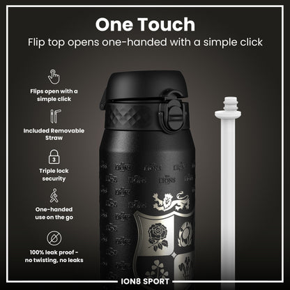 Lions X ION8 Insulated Steel Water Bottle, British & Irish Lions, Rugbys Greatest Journey, 750ml (24oz)