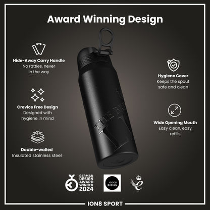 Lions X ION8 Insulated Steel Water Bottle, British & Irish Lions, Lions, 750ml (24oz)
