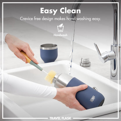 Luma Vacuum Insulated, Flask & Mug, Ash Navy, 700ml (24oz)