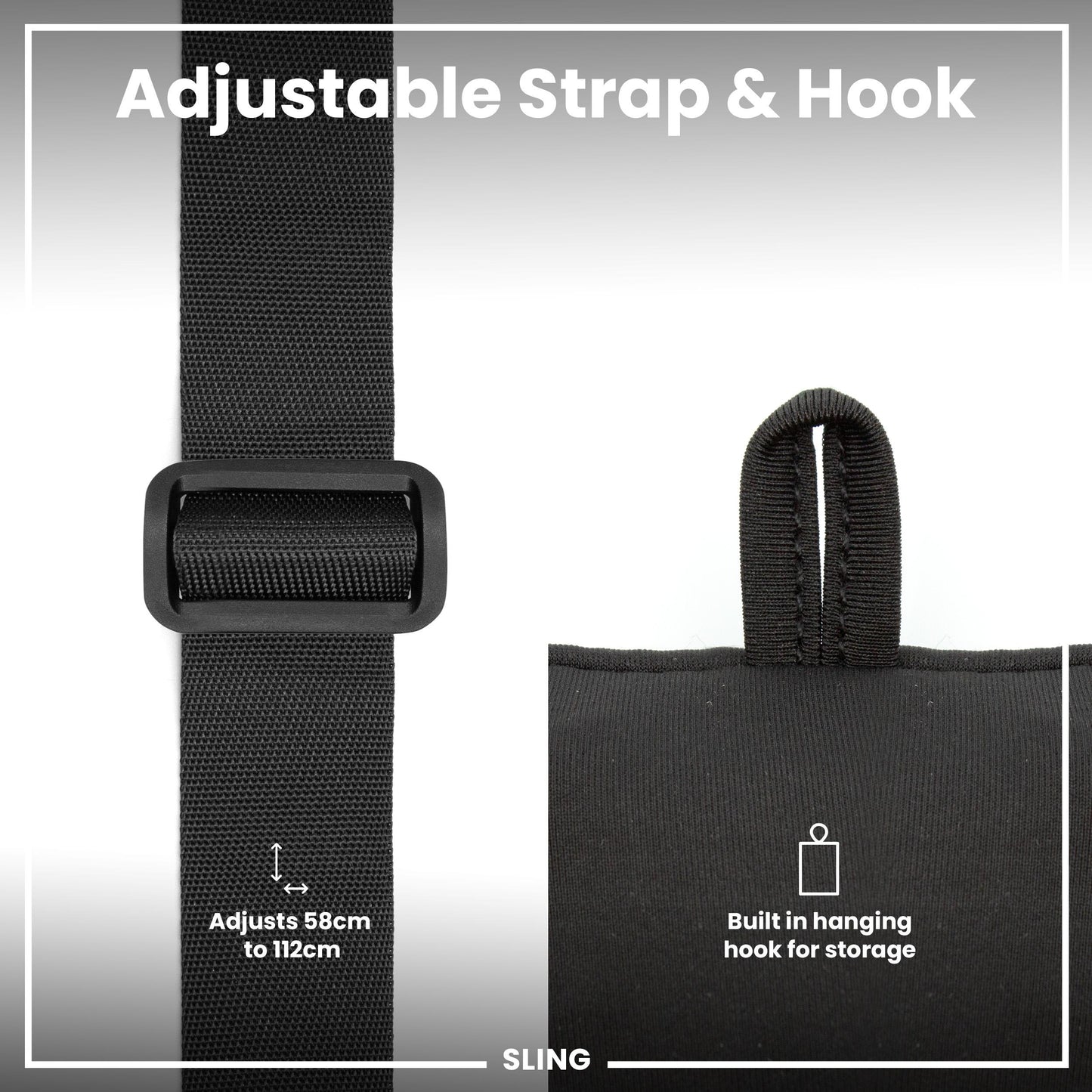 Lightweight, Sling Bottle Bag, Black