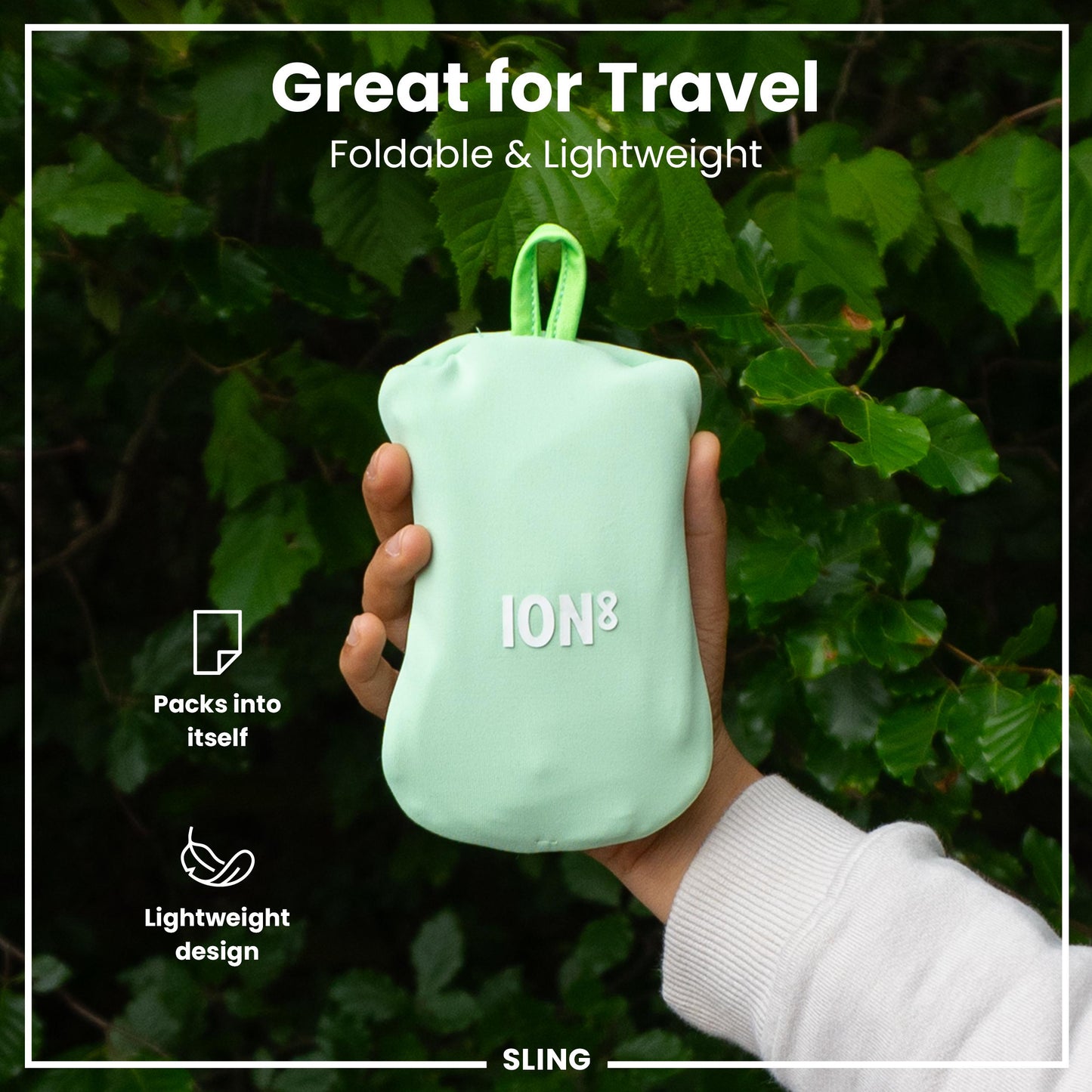 Lightweight, Sling Bottle Bag, Green