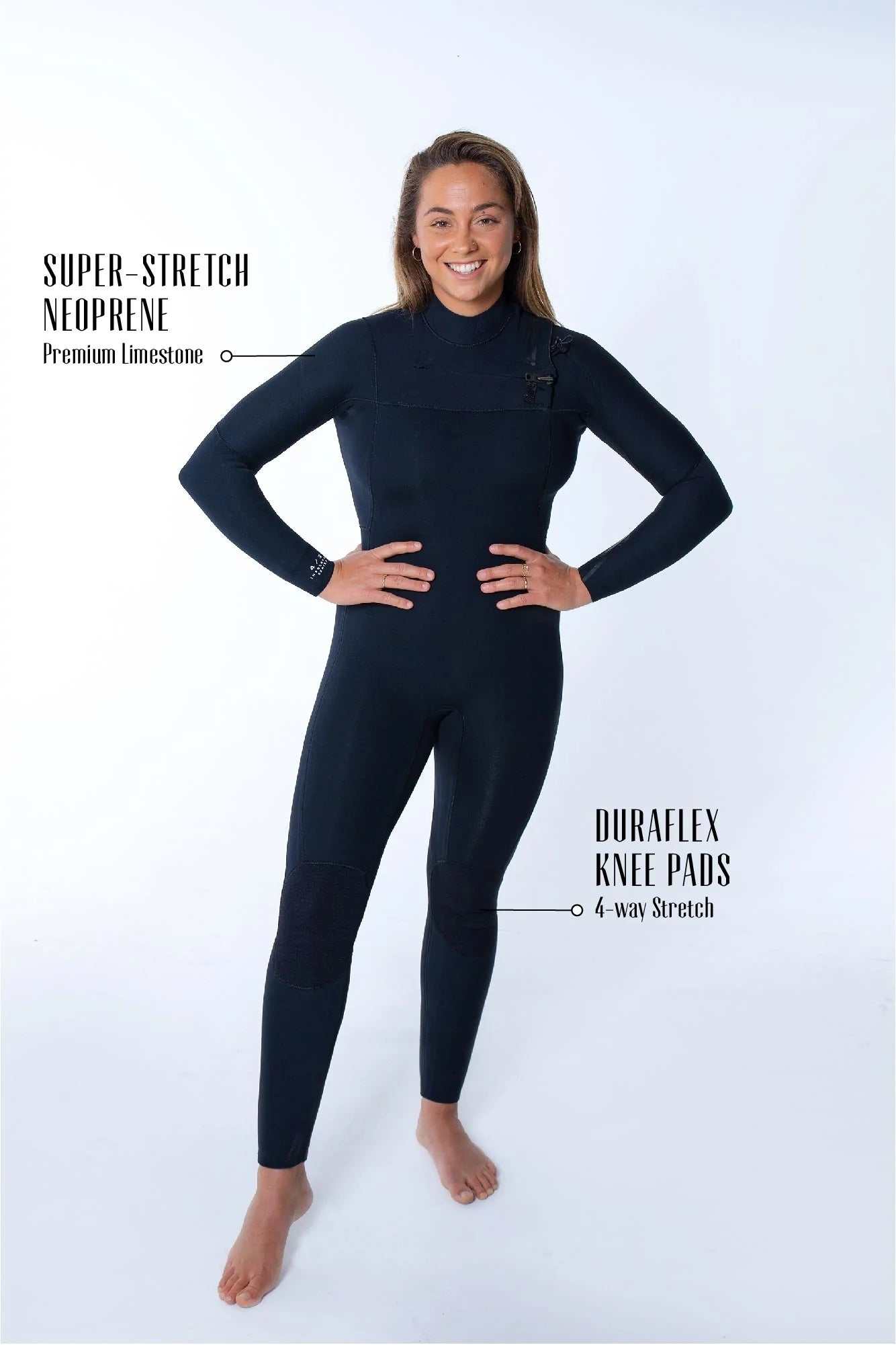 Merino Insulator Series Womens 4/3 Chest Zip Steamer